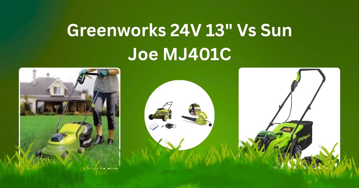 Greenworks 40V 19-inch cordless battery-powered push lawn mower on a grassy yard