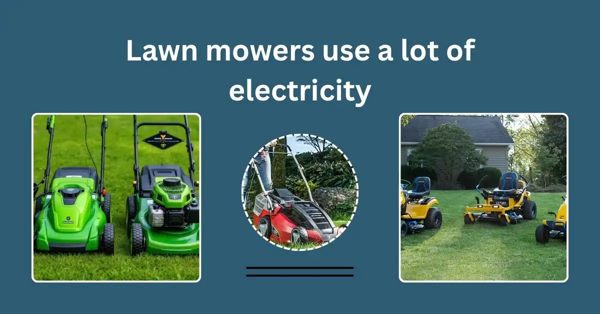 Electric lawn mower plugged in and running – energy consumption and electricity usage explained