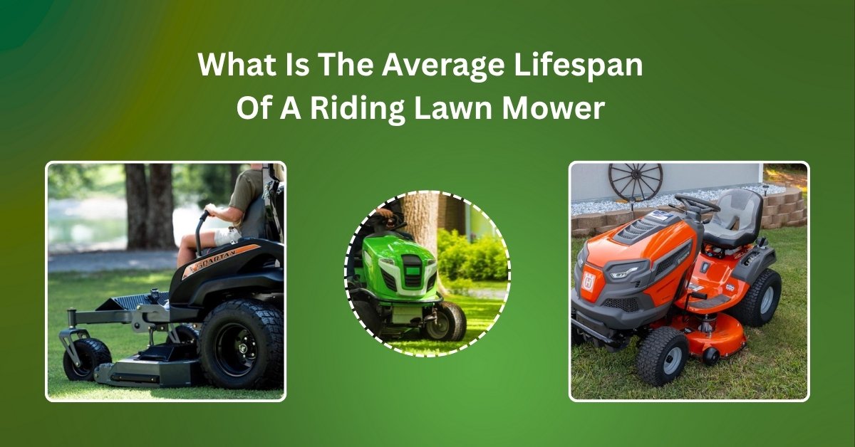 Average lifespan of a riding lawn mower with maintenance tips – side view of a well-used mower