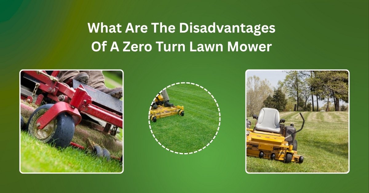 User facing difficulties with a zero turn lawn mower on uneven terrain – highlighting disadvantages