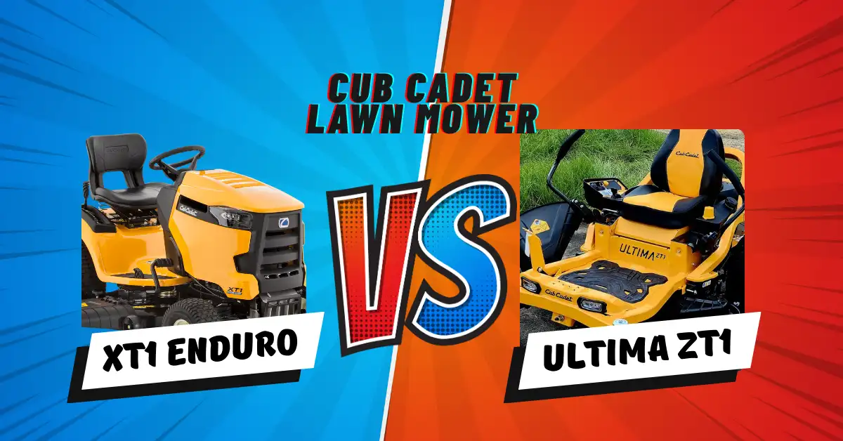 Cub Cadet XT1 Enduro vs Ultima ZT1 riding lawn mower comparison with features and performance highlights