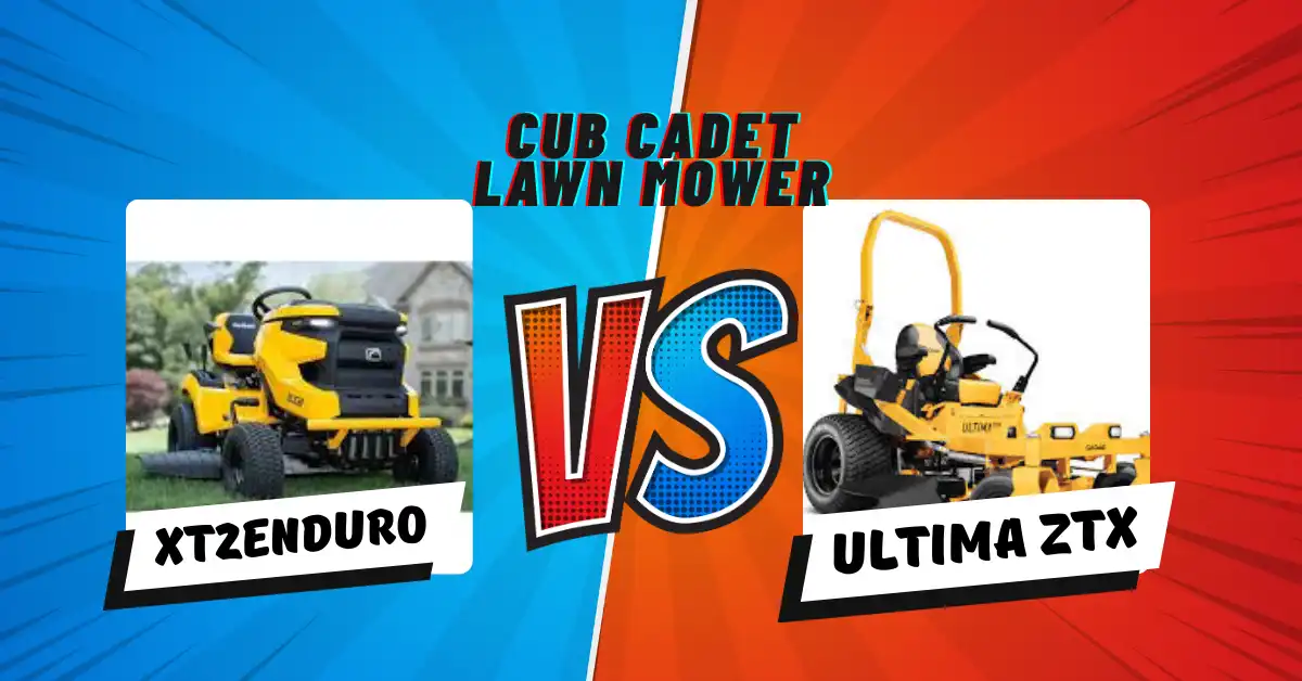 Comparison of Cub Cadet XT2 Enduro vs Ultima ZTX riding lawn mowers with features, performance, and specs highlighted