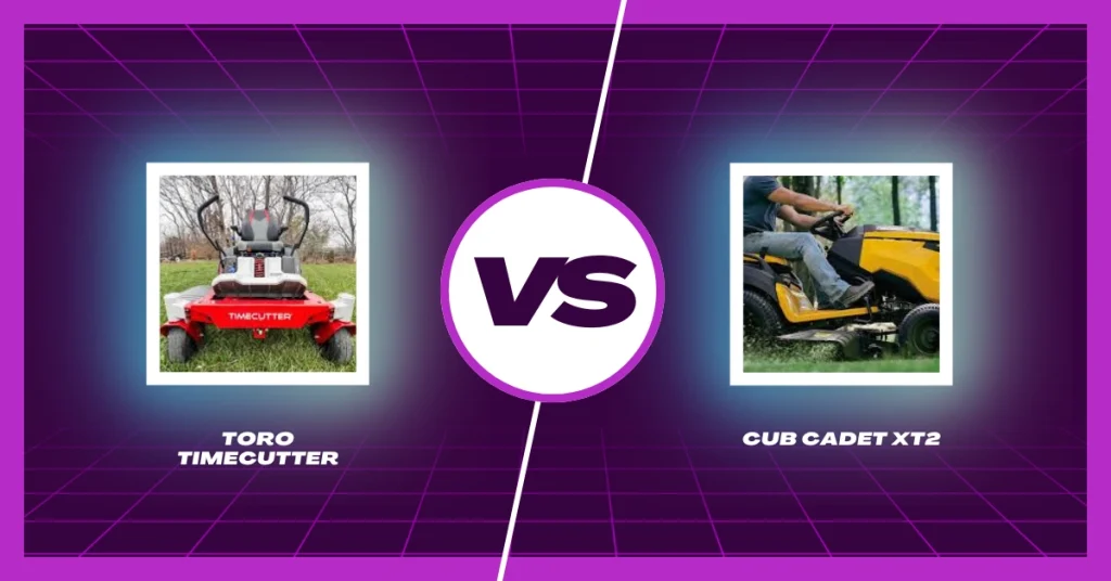 Comparison of Cub Cadet XT2 and Toro TimeCutter riding lawn mowers – features, performance, and pros for homeowners