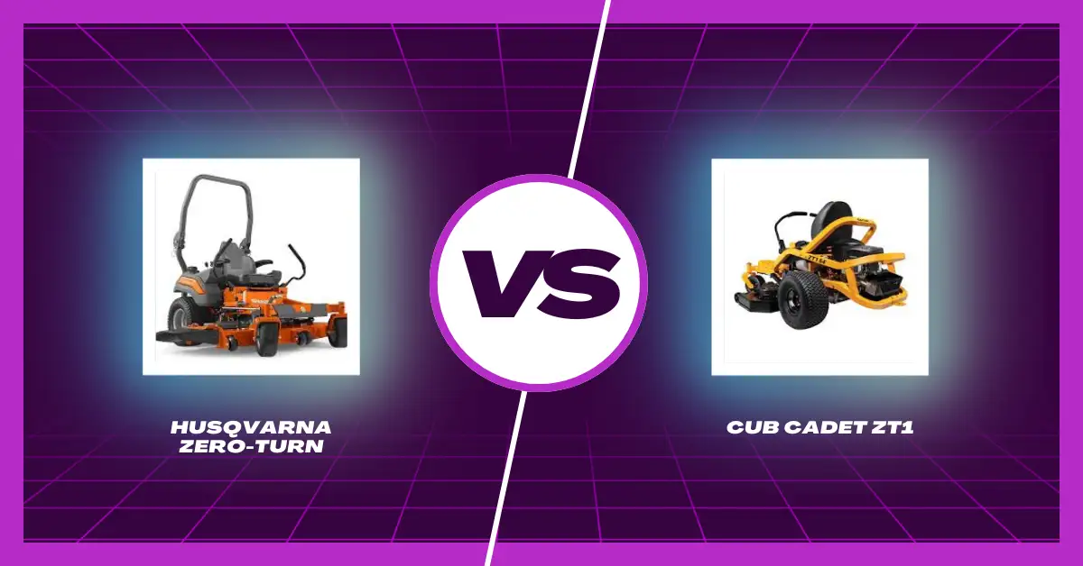Comparison of Cub Cadet ZT1 and Husqvarna Zero-Turn lawn mowers highlighting features, performance, and usability