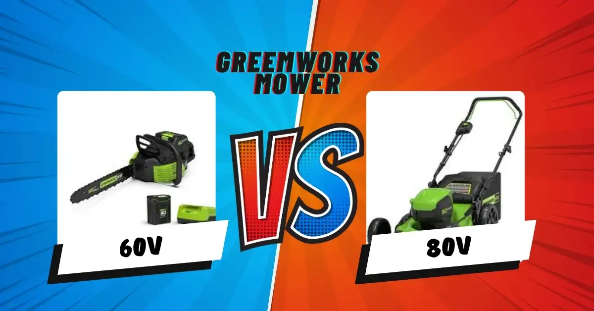 Comparison of Greenworks 60V vs 80V lawn mower performance, battery life, and features for homeowners