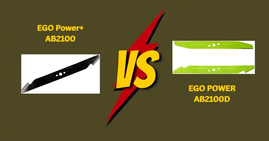 EGO Power+ AB2100 vs AB2100D side-by-side comparison of lawn mower accessories – key differences and performance review