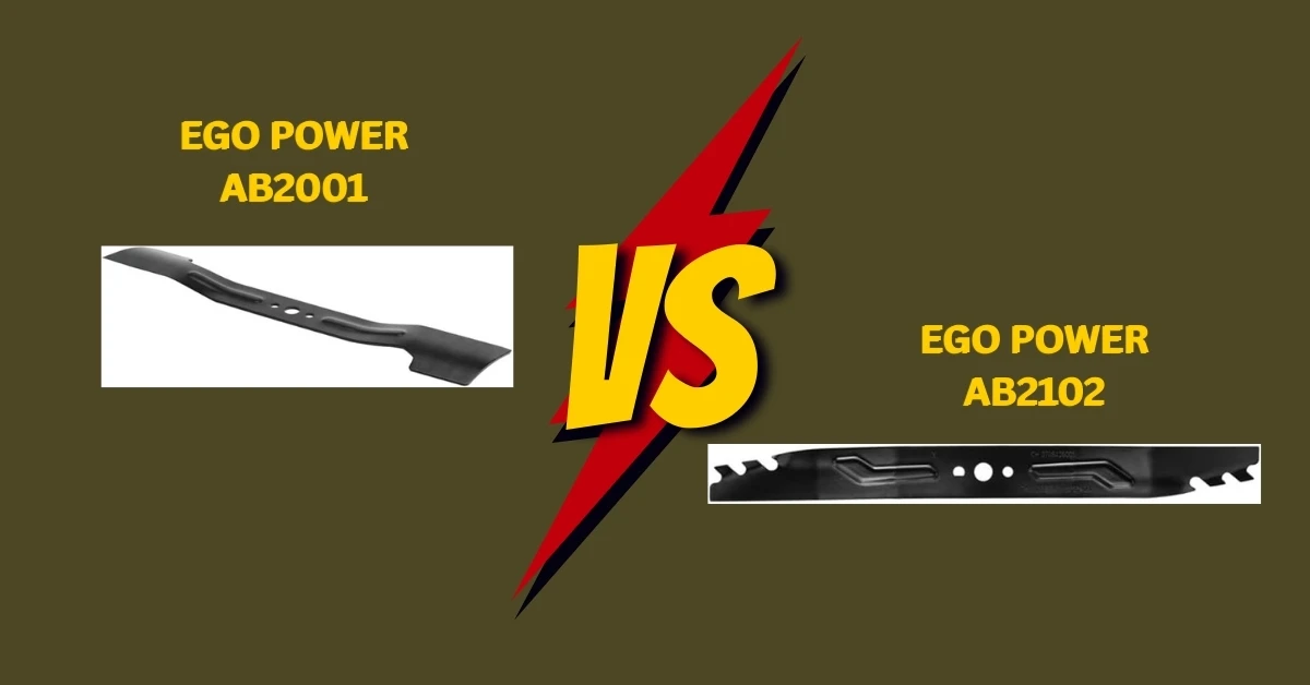 Comparison between EGO Power+ AB2102 and AB2001 lawn mower blades – expert guide for choosing the right model
