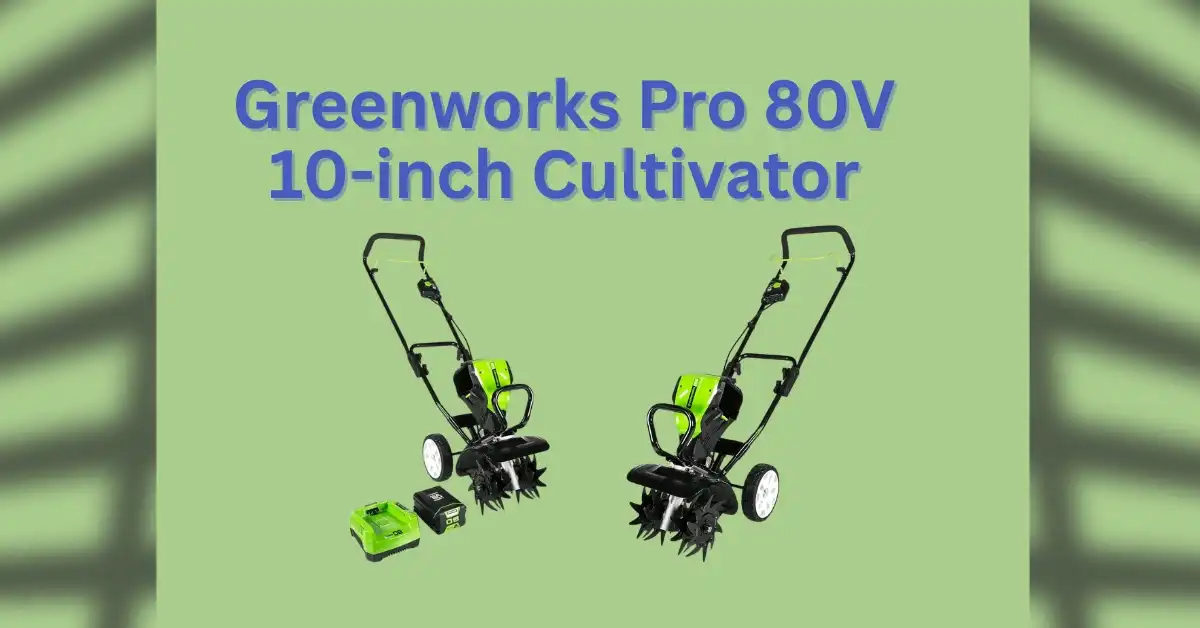 Greenworks Pro 80V 10-inch cultivator for powerful soil tilling and easy garden preparation
