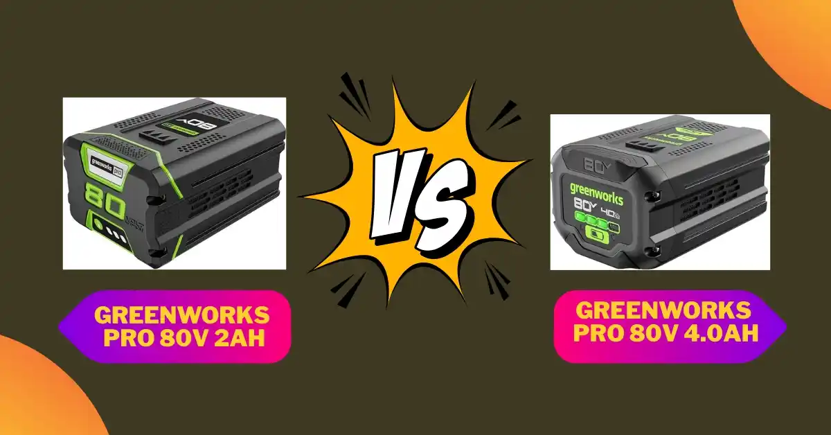 Comparison between Greenworks Pro 80V 2Ah and 4.0Ah batteries with real user guide for lawn mower performance