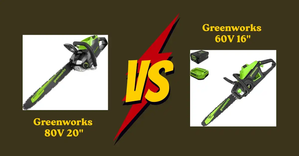 Side-by-side comparison of Greenworks 80V 20-inch chainsaw vs 60V 16-inch chainsaw with real user insights