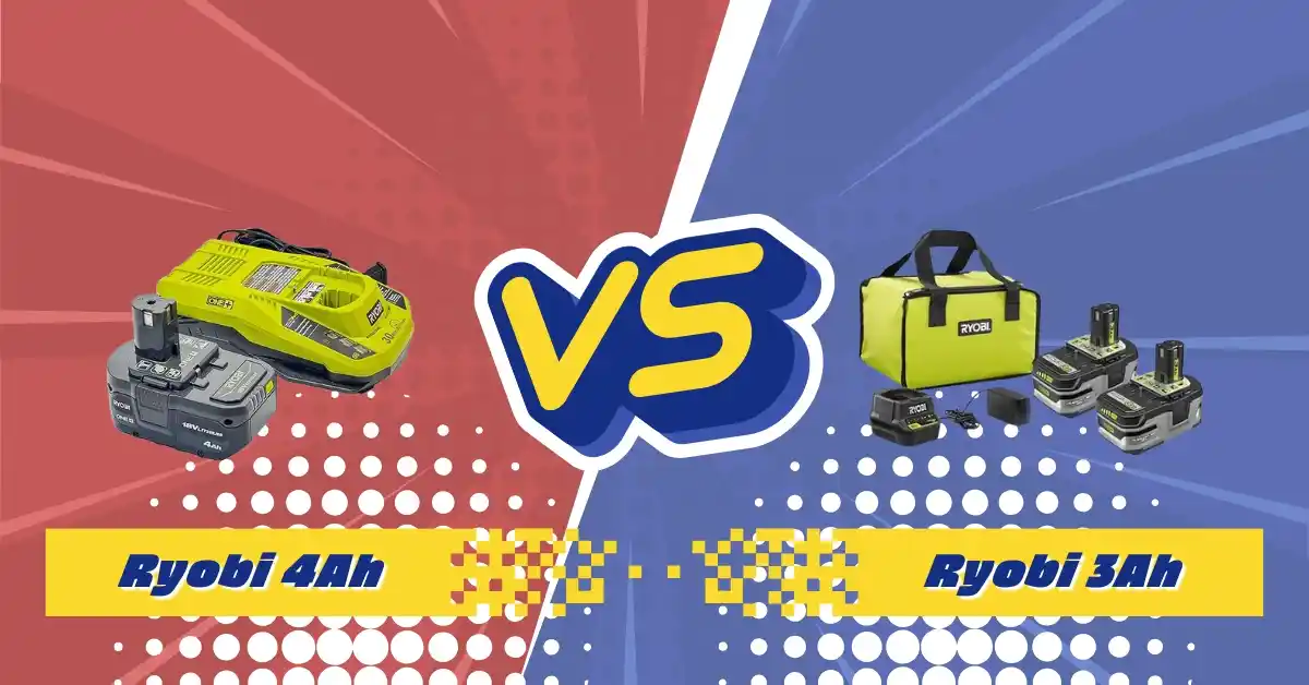 Ryobi 3Ah vs 4Ah battery comparison showing real differences in runtime, power, and performance for lawn tools
