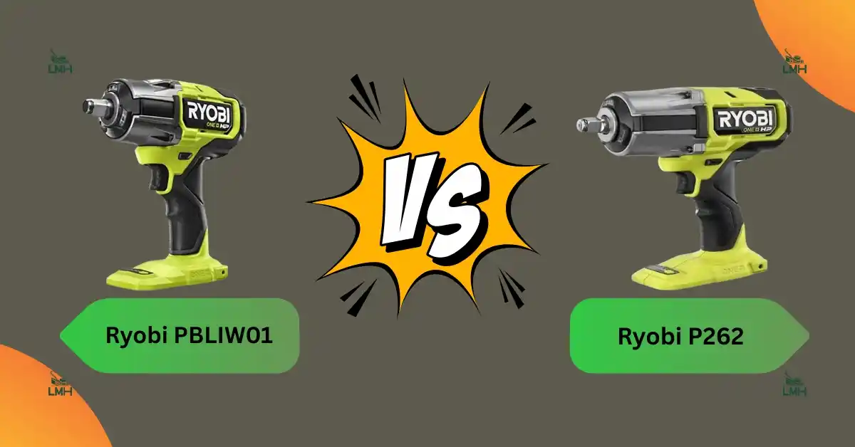 Ryobi PBLIW01 vs P262 impact wrench comparison showing features, ratings, and performance in 2025
