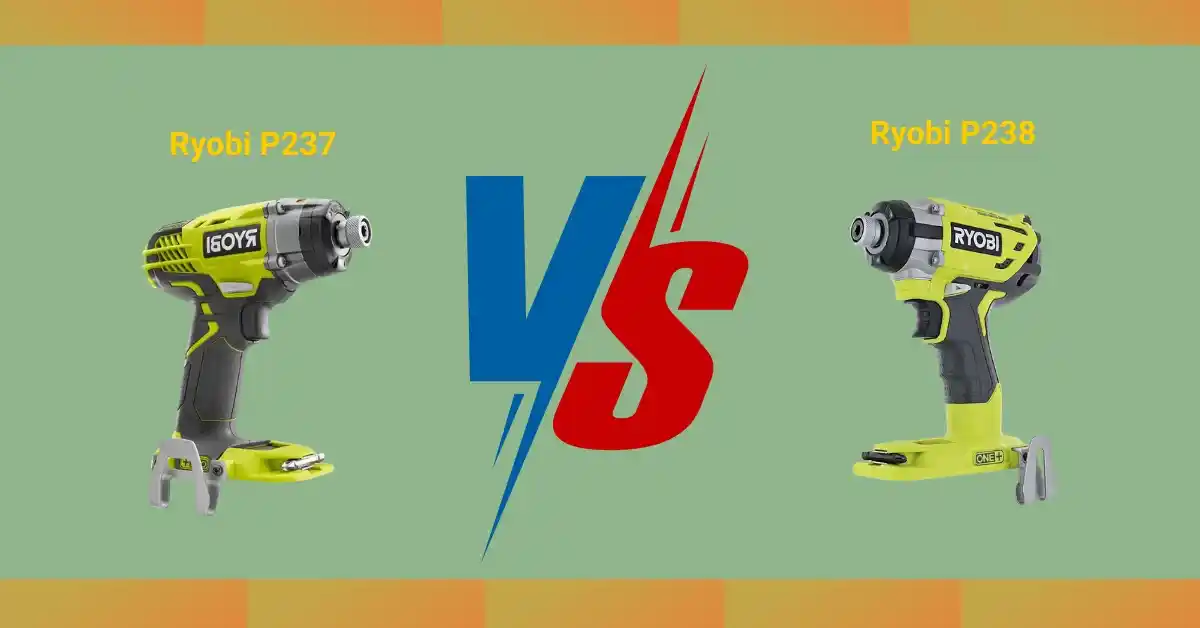 Ryobi P237 vs P238 impact driver comparison — side-by-side view highlighting key design and performance differences.