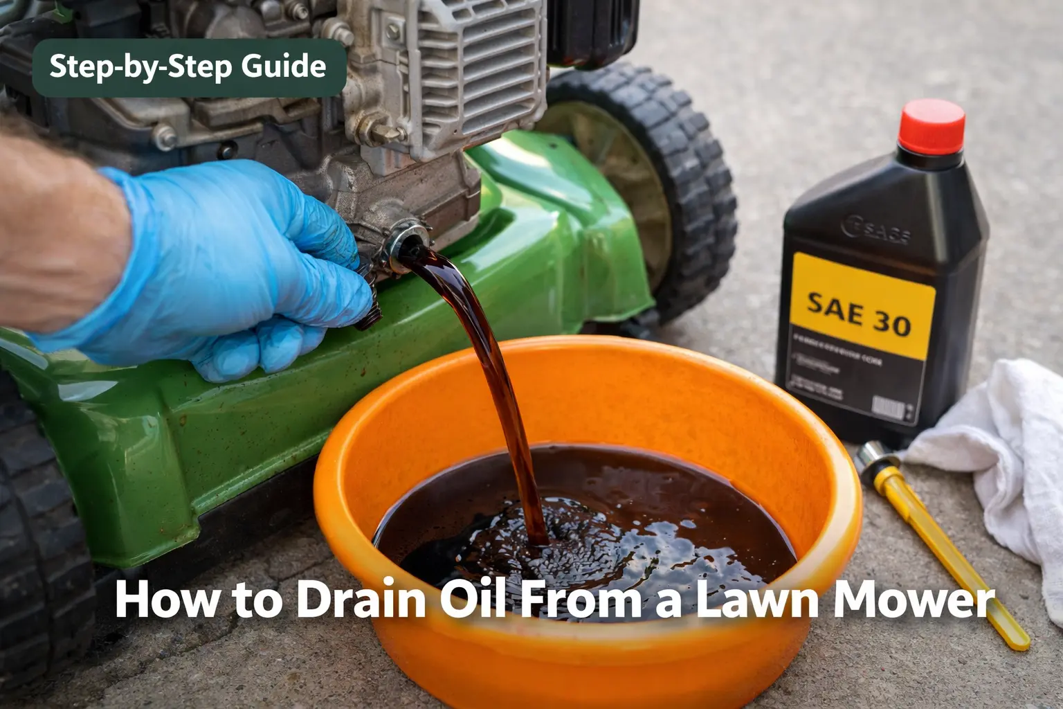 How to Drain Oil From a Push Lawn Mower (Step-by-Step)