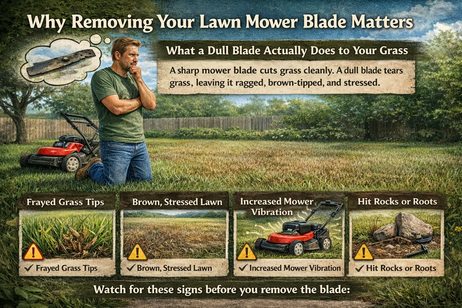Why Removing Your Lawn Mower Blade Matters
