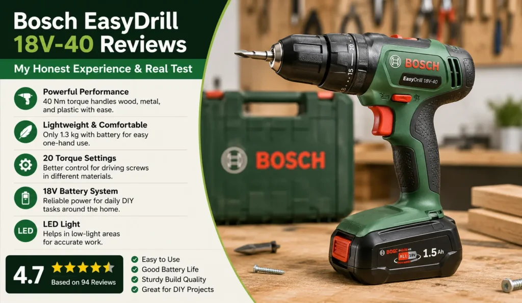 Bosch EasyDrill 18V-40 Reviews Powerful Test