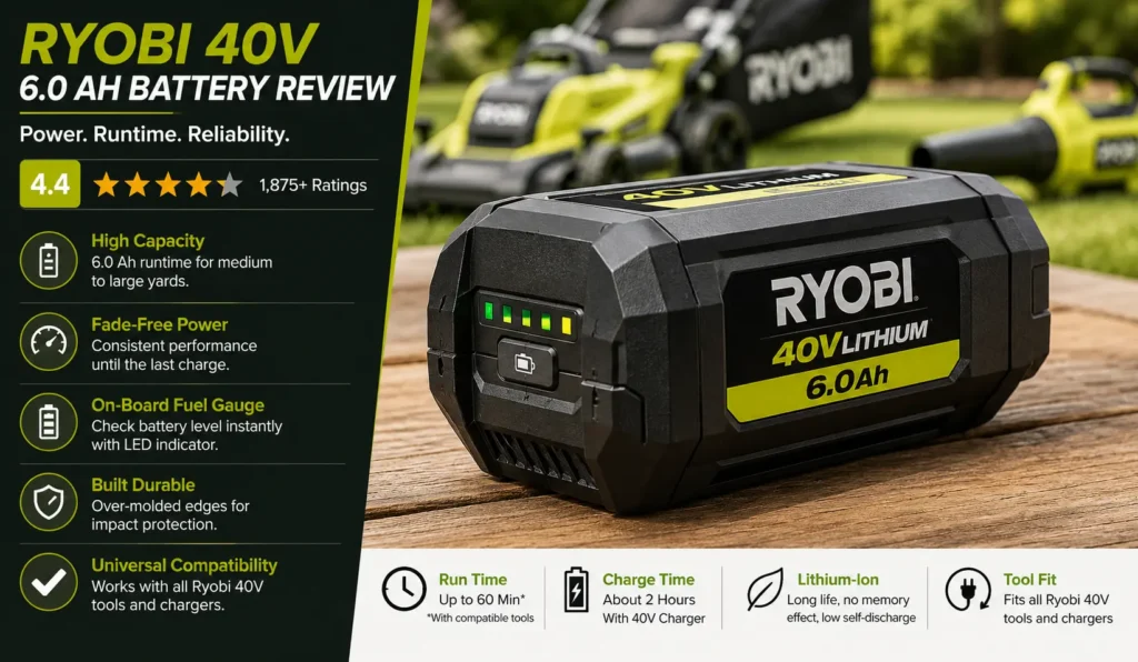 Ryobi 40V 6.0 Ah Battery Review 7 Honest Wins