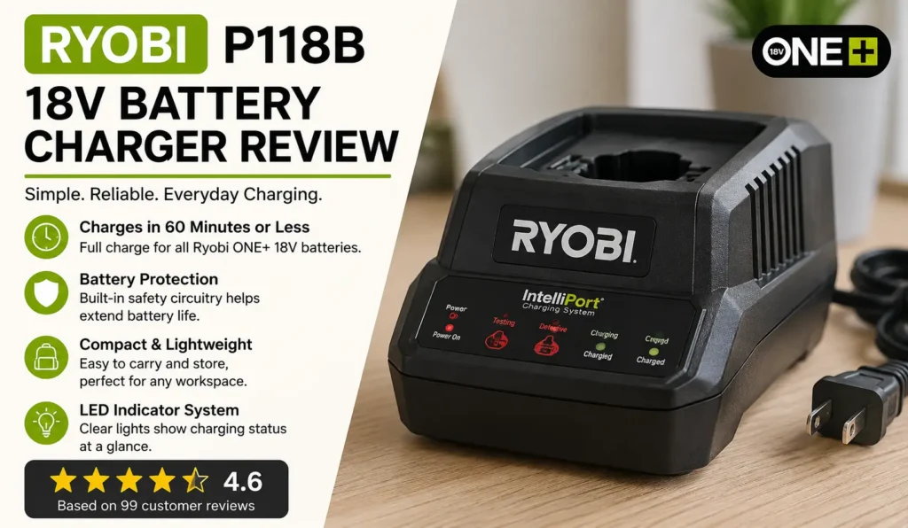 Ryobi P118B 18V Battery Charger Review 7 Key Facts
