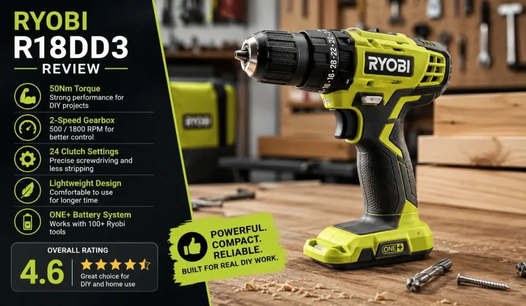 Ryobi R18DD3 Review Impressive DIY Verdict