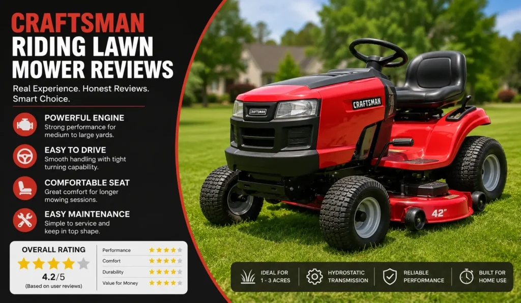 craftsman riding lawn mower reviews