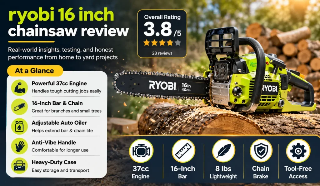 ryobi 16 inch chainsaw review