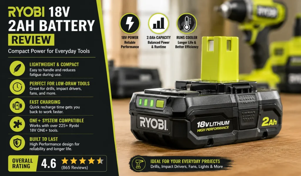 ryobi 18v 2ah battery Review 7 Honest Wins