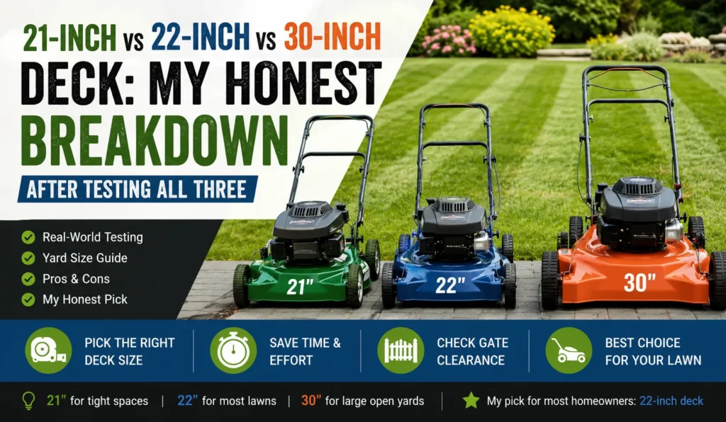 21-Inch vs 22-Inch vs 30-Inch Deck My Honest Choice