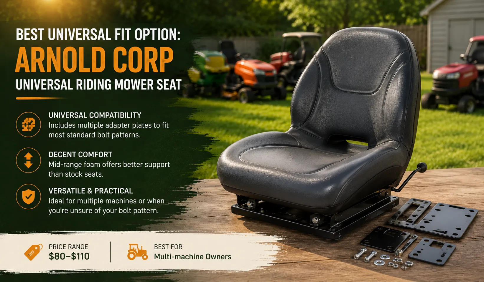 Arnold Corp Universal Riding Mower Seat