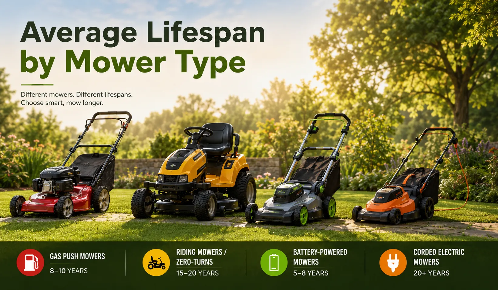 Average Lifespan by Mower Type