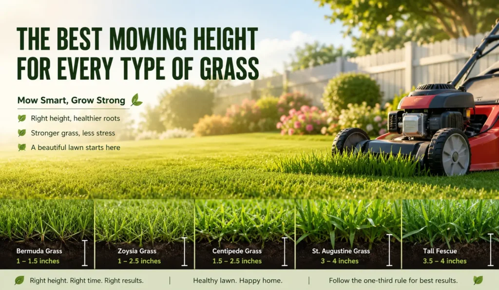 Best Mowing Height for Every Type of Grass