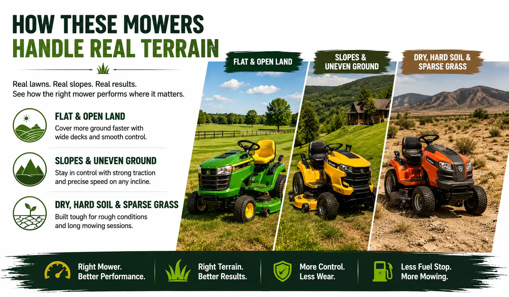 How These Mowers Handle Real Terrain