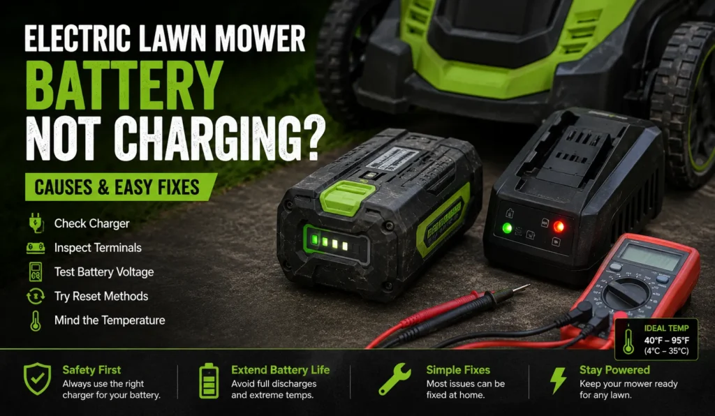 Electric Lawn Mower Battery Not Charging