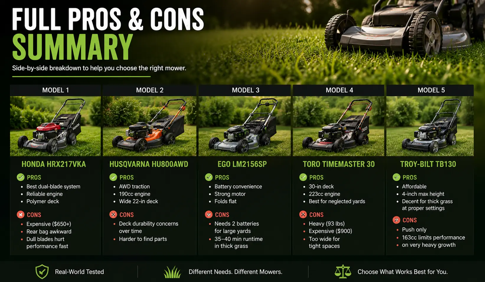 Full Pros and Cons Summary