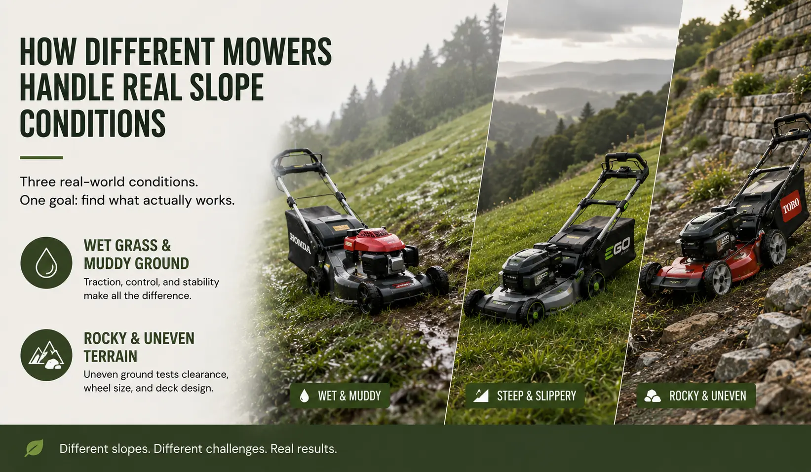 How Different Mowers Handle Real Slope Conditions