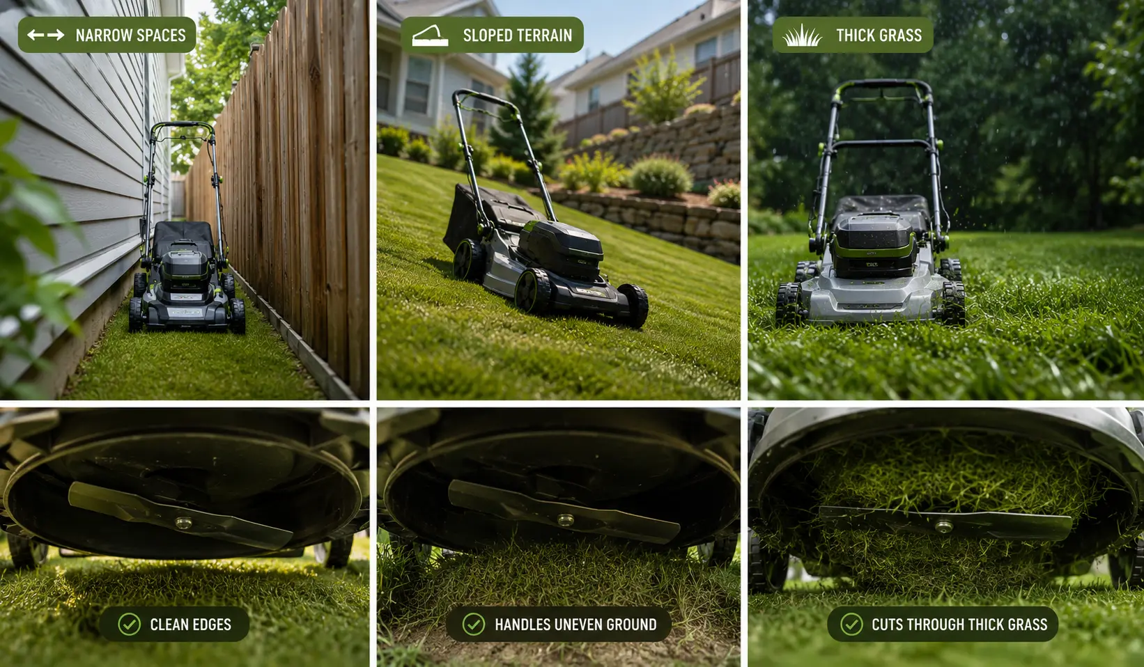 How These Mowers Handle Real Small-Yard Conditions