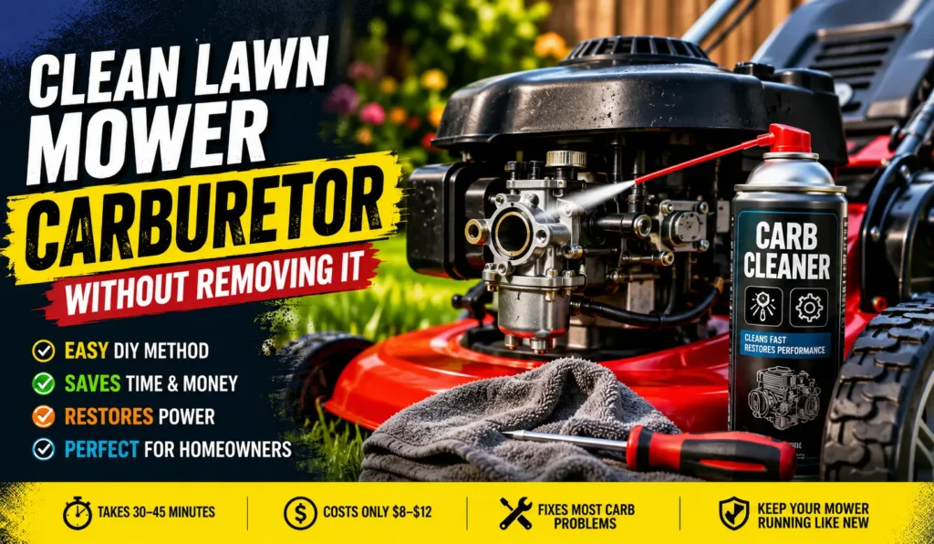 How to Clean a Lawn Mower Carburetor Without Removing It