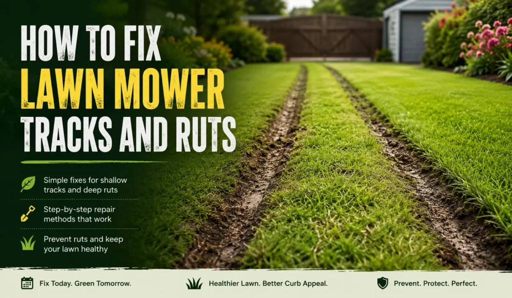 How to Fix Lawn Mower Tracks and Ruts in Your Yard