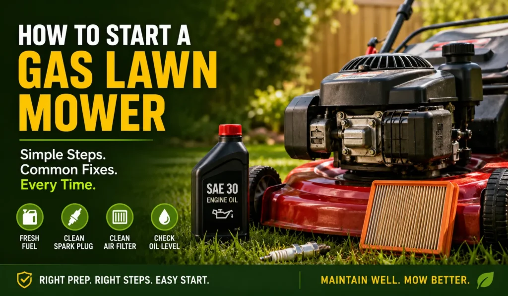 How to Start a Gas Lawn Mower With Confidence