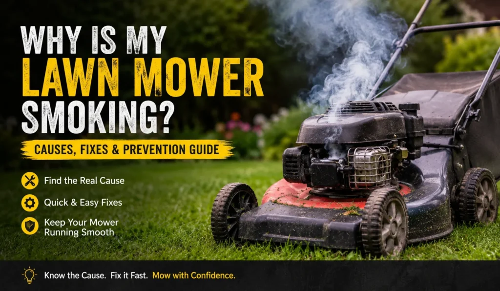 Lawn Mower Is Smoking