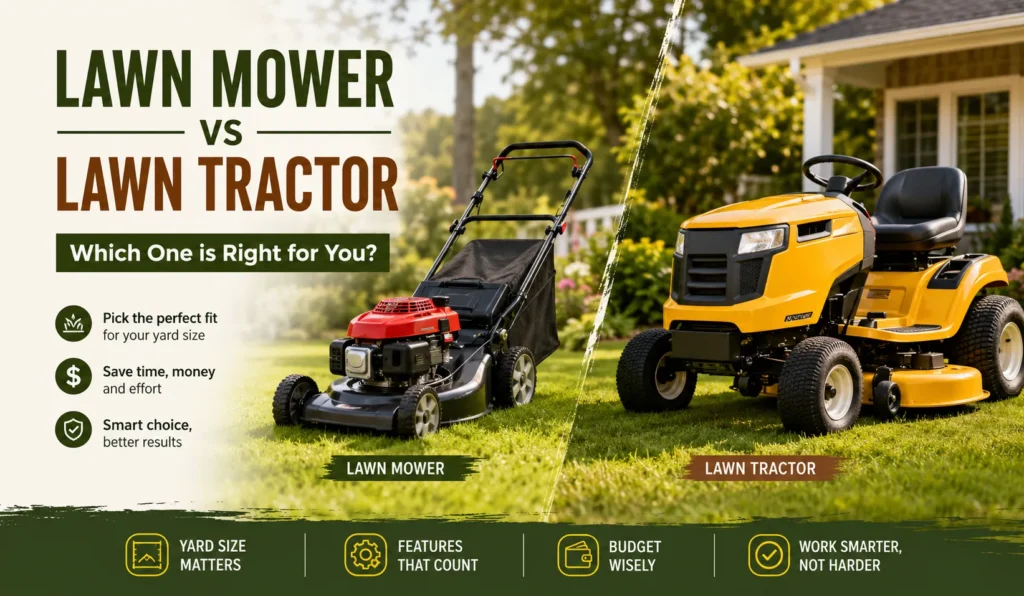 Lawn Mower vs Lawn Tractor for Beginners Guide