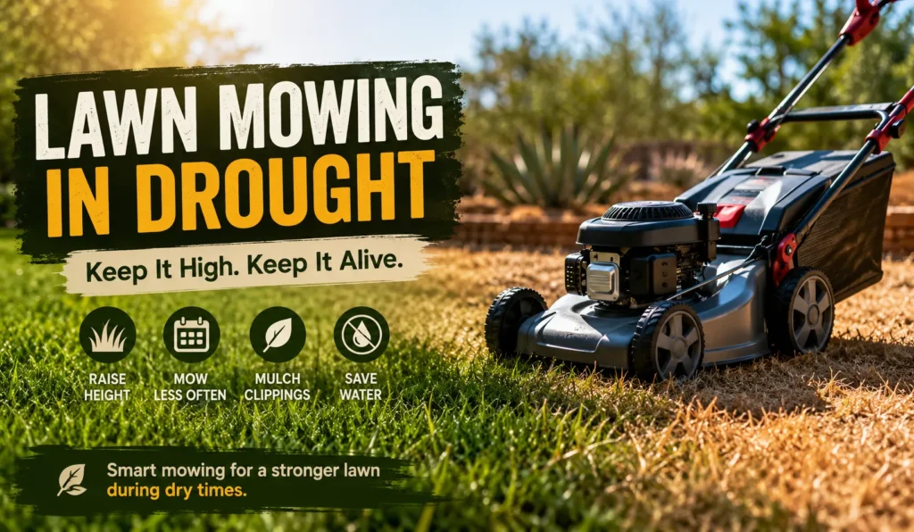 Lawn Mowing in Drought