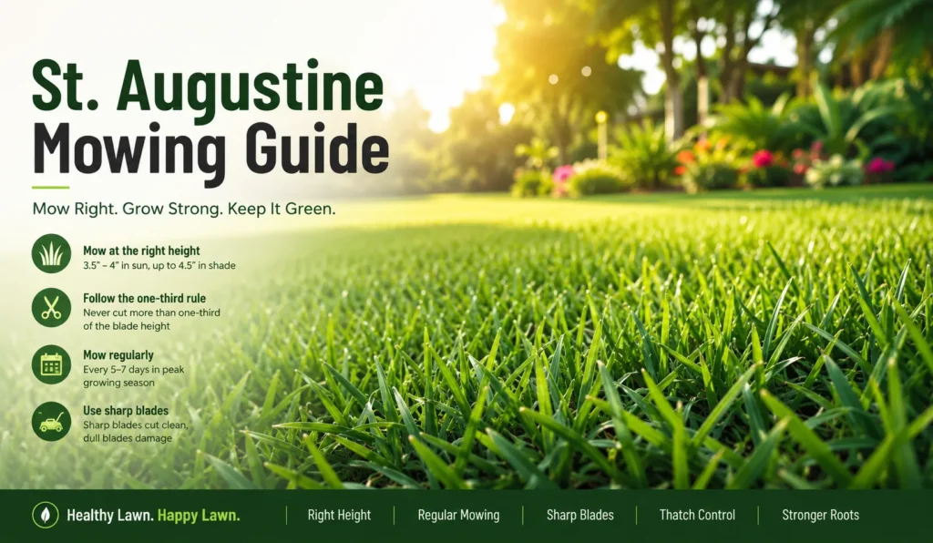 Mowing St. Augustine Grass