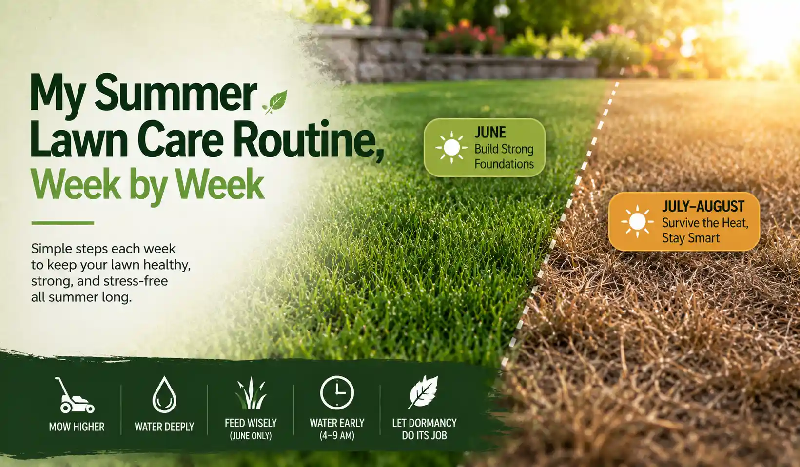 My Summer Lawn Care Routine, Week by Week