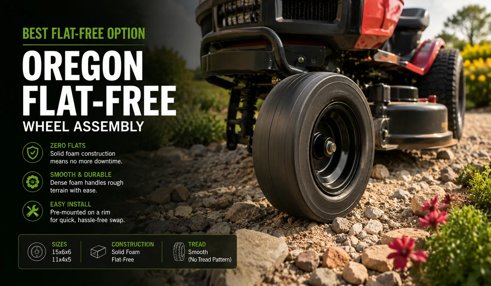 Oregon Flat-Free Wheel Assembly