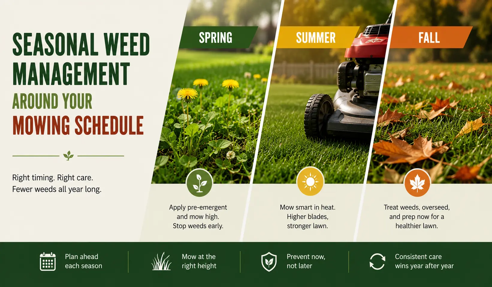 Seasonal Weed Management Around Your Mowing Schedule