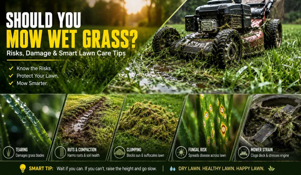Should You Mow Wet Grass