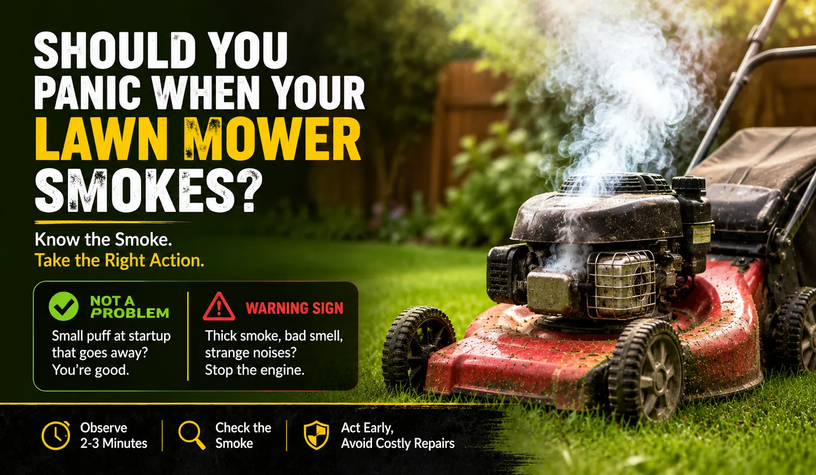 Should You Panic When Your Lawn Mower Smokes