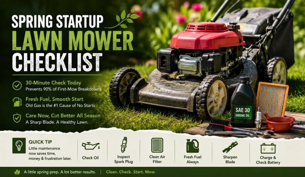 Spring Lawn Mower Startup Checklist I Trust