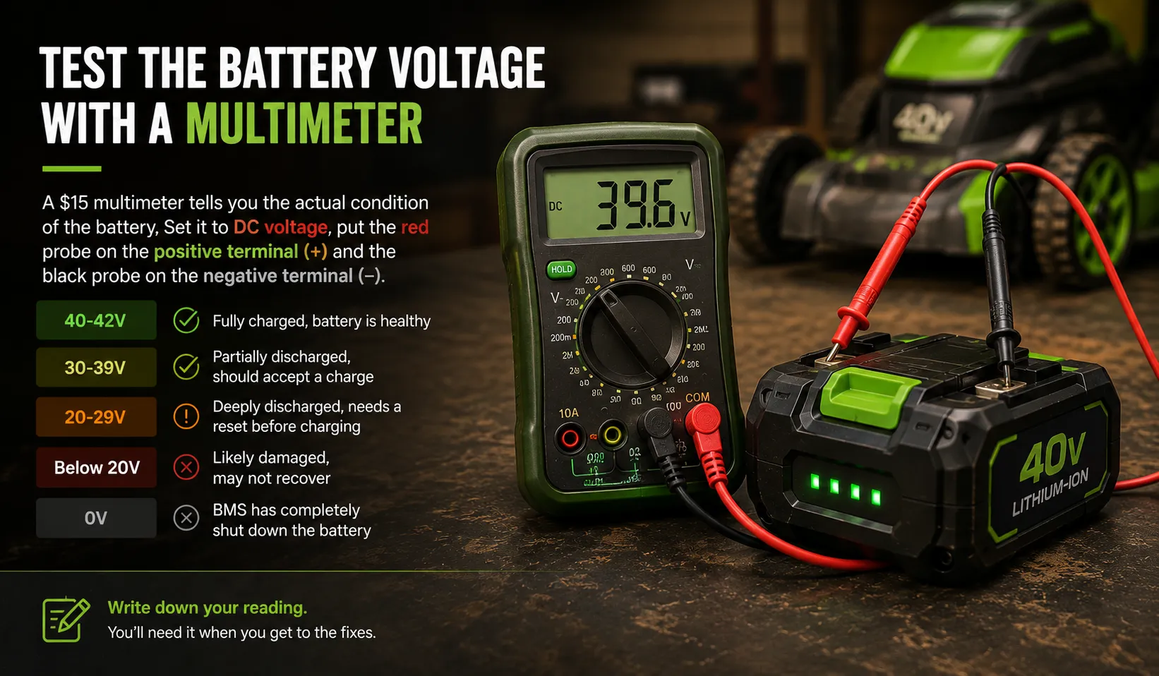 Test the Battery Voltage With a Multimeter