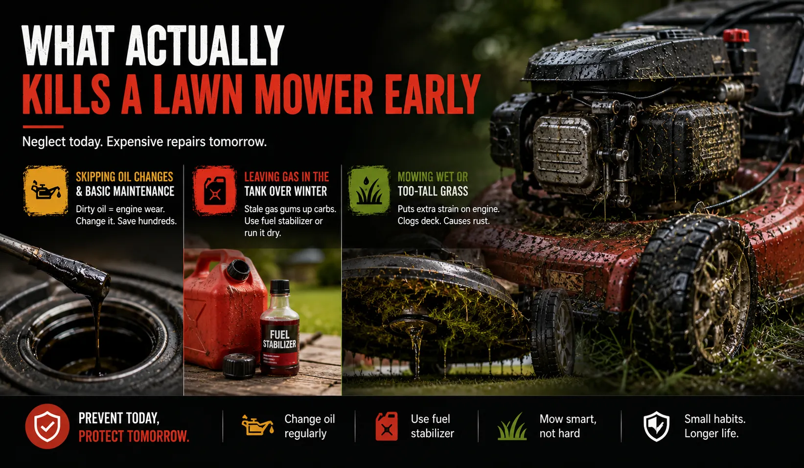 What Actually Kills a Lawn Mower Early